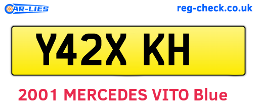 Y42XKH are the vehicle registration plates.