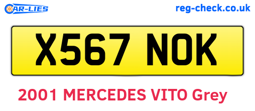 X567NOK are the vehicle registration plates.