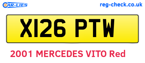 X126PTW are the vehicle registration plates.