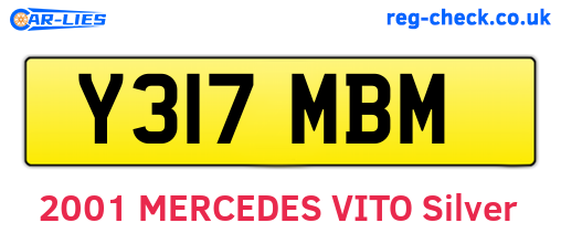 Y317MBM are the vehicle registration plates.