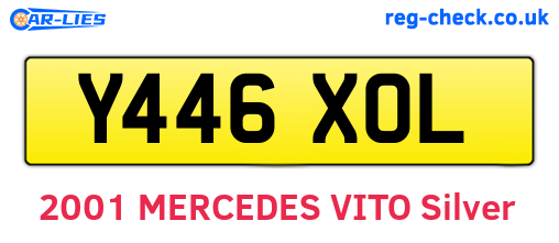 Y446XOL are the vehicle registration plates.