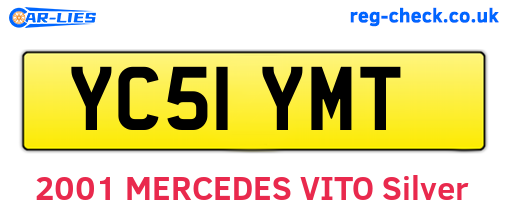 YC51YMT are the vehicle registration plates.