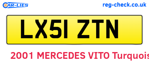 LX51ZTN are the vehicle registration plates.