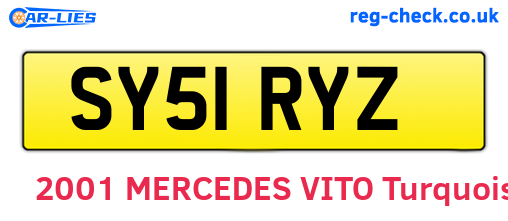 SY51RYZ are the vehicle registration plates.