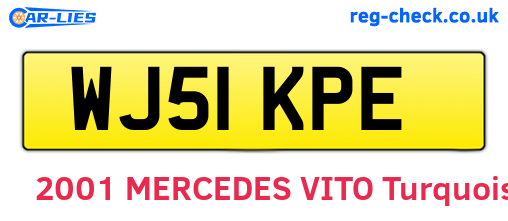 WJ51KPE are the vehicle registration plates.