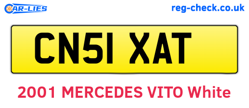 CN51XAT are the vehicle registration plates.