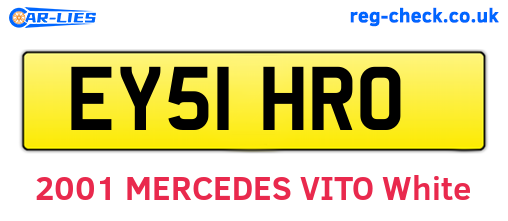 EY51HRO are the vehicle registration plates.