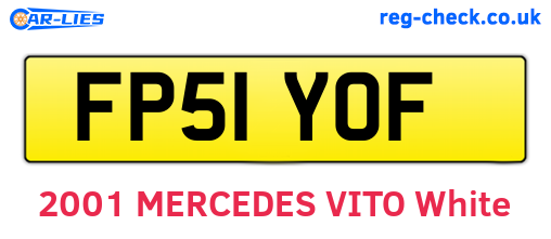 FP51YOF are the vehicle registration plates.