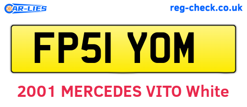 FP51YOM are the vehicle registration plates.