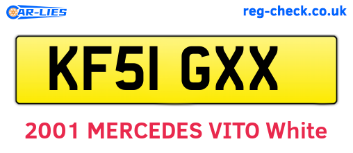 KF51GXX are the vehicle registration plates.