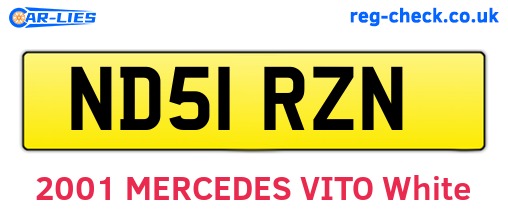 ND51RZN are the vehicle registration plates.