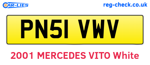 PN51VWV are the vehicle registration plates.
