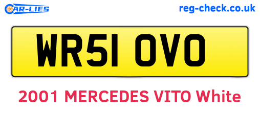 WR51OVO are the vehicle registration plates.