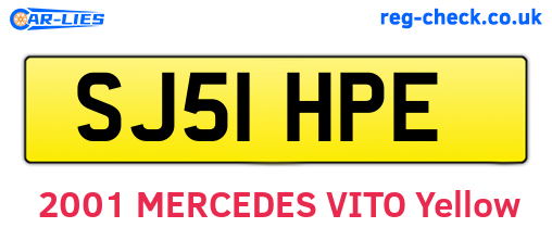 SJ51HPE are the vehicle registration plates.
