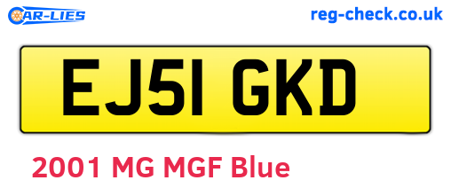 EJ51GKD are the vehicle registration plates.