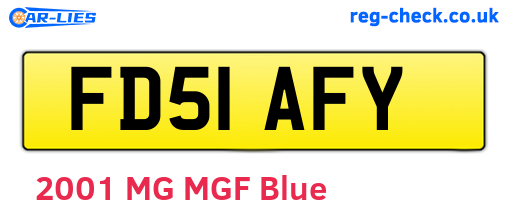FD51AFY are the vehicle registration plates.