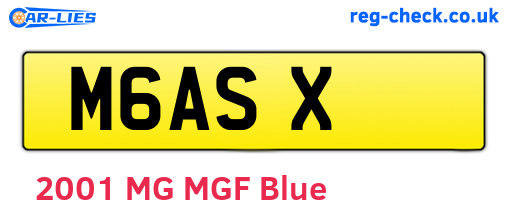 M6ASX are the vehicle registration plates.