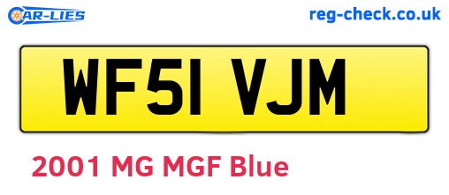 WF51VJM are the vehicle registration plates.
