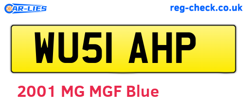 WU51AHP are the vehicle registration plates.