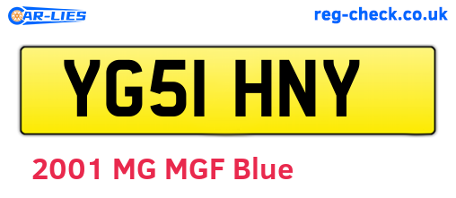 YG51HNY are the vehicle registration plates.