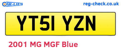 YT51YZN are the vehicle registration plates.