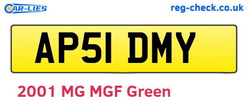AP51DMY are the vehicle registration plates.