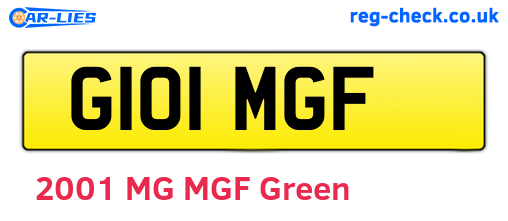 G101MGF are the vehicle registration plates.