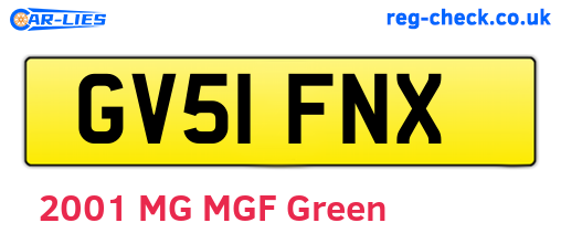 GV51FNX are the vehicle registration plates.