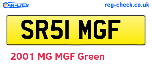 SR51MGF are the vehicle registration plates.