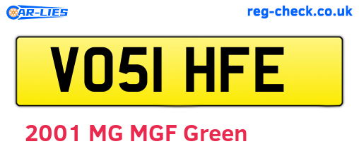 VO51HFE are the vehicle registration plates.