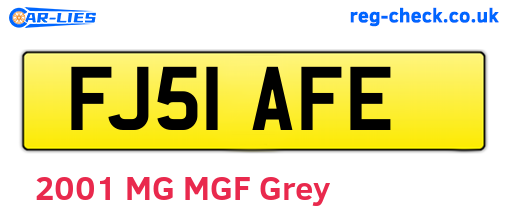 FJ51AFE are the vehicle registration plates.