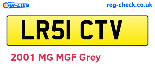 LR51CTV are the vehicle registration plates.