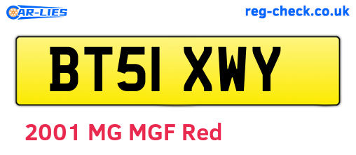BT51XWY are the vehicle registration plates.