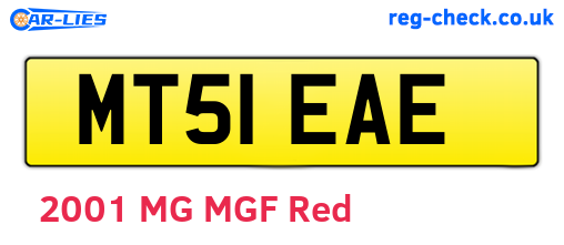 MT51EAE are the vehicle registration plates.