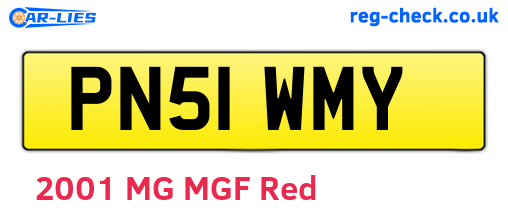 PN51WMY are the vehicle registration plates.