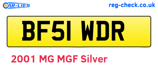 BF51WDR are the vehicle registration plates.