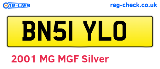BN51YLO are the vehicle registration plates.