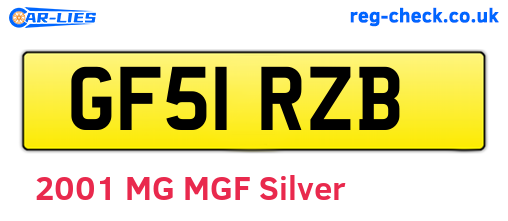 GF51RZB are the vehicle registration plates.