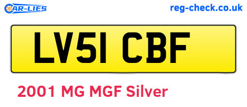 LV51CBF are the vehicle registration plates.