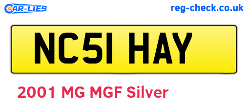 NC51HAY are the vehicle registration plates.