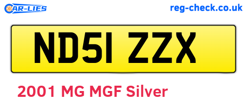 ND51ZZX are the vehicle registration plates.