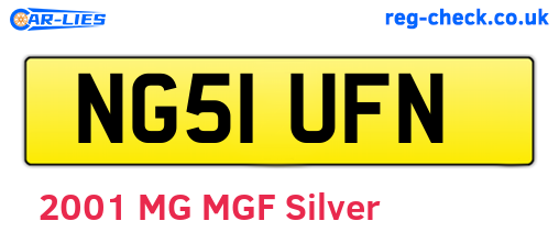 NG51UFN are the vehicle registration plates.