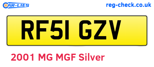 RF51GZV are the vehicle registration plates.