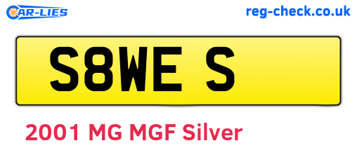 S8WES are the vehicle registration plates.