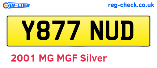 Y877NUD are the vehicle registration plates.