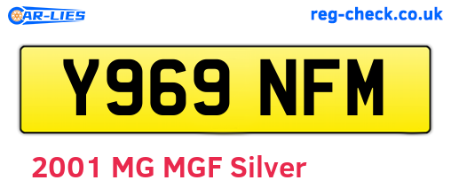 Y969NFM are the vehicle registration plates.