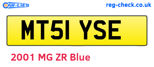 MT51YSE are the vehicle registration plates.