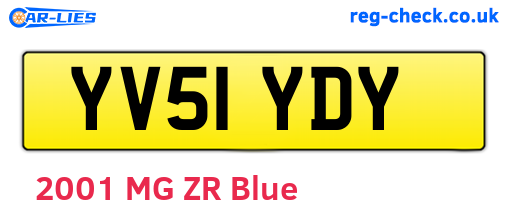YV51YDY are the vehicle registration plates.