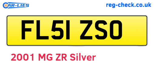 FL51ZSO are the vehicle registration plates.
