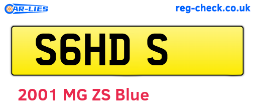 S6HDS are the vehicle registration plates.